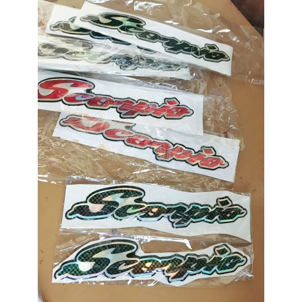 emblem scorpio steko emblem stiker timbul logo scorpio steko