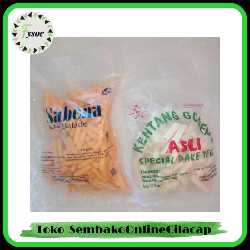 

SABENA STIK RASA BALADO ± 150GR | KENTANG GORENG JAGUNG BAKAR 120GR