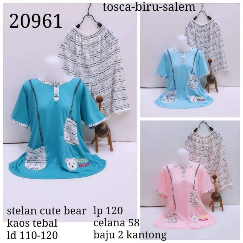 Baju tidur Kaos import Beris / Setelan kaos Tebel fit to L-XL / Baju tidur Jumbo Murah