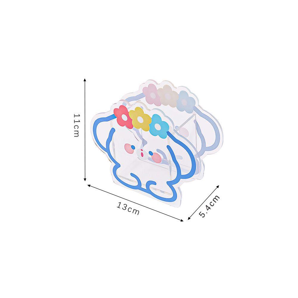 Agustinina Tempat Pulpen Akrilik Aksesoris Meja Kawaii Kosmetik Kotak Penyimpanan Perlengkapan Kantor Kartun Kelinci Storage Box