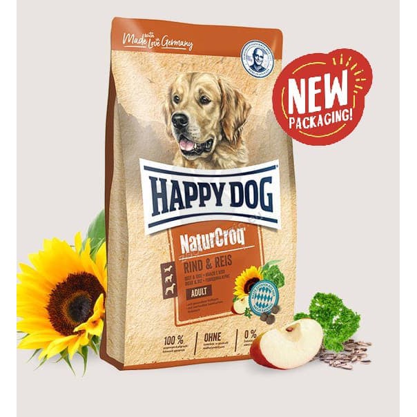 HAPPY DOG NATUR CROQ ADULT BEEF &amp; RICE 15KG-JNE,SICEPAT