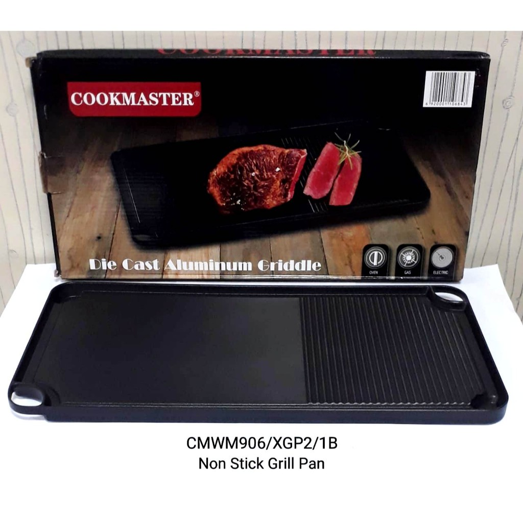 Grill Pan DieCast CookMaster Multi Griller Aluminium Griddle Plate Bbq Anti Lengket Panggangan