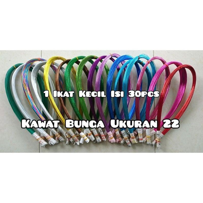 30 Pcs / Ikat Kawat Bunga Uk 22 Kawat Bunga Stoking Kawat Bonsai  Kawat Hias Kawat Bunga Stoking