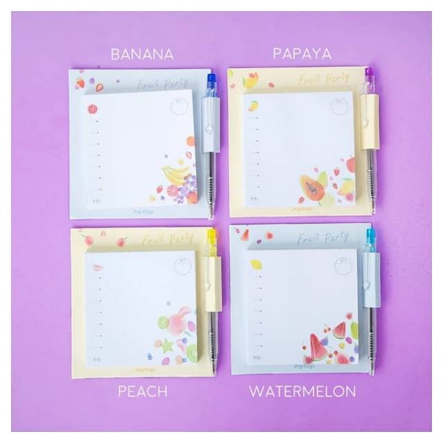 

Fruit Party Memopad with Pen