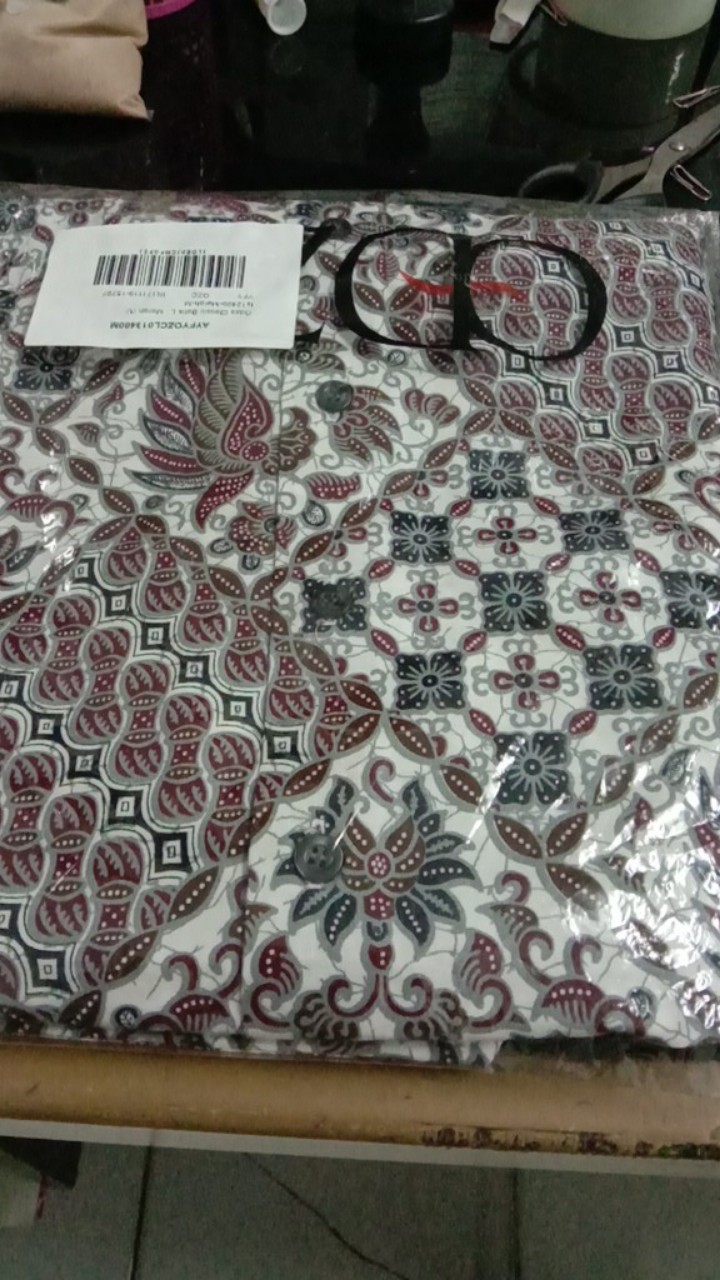 Odza Baju Batik Kemeja Batik Lengan Panjang Kerah Atasan Hem Resmi Solo Modern Dokana
