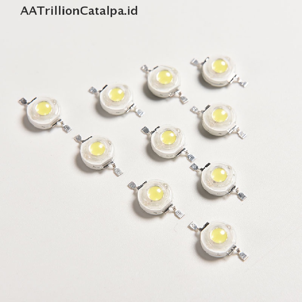 Aatrillioncatalpa 10PCS Lampu LED SMD 1W Warna Putih