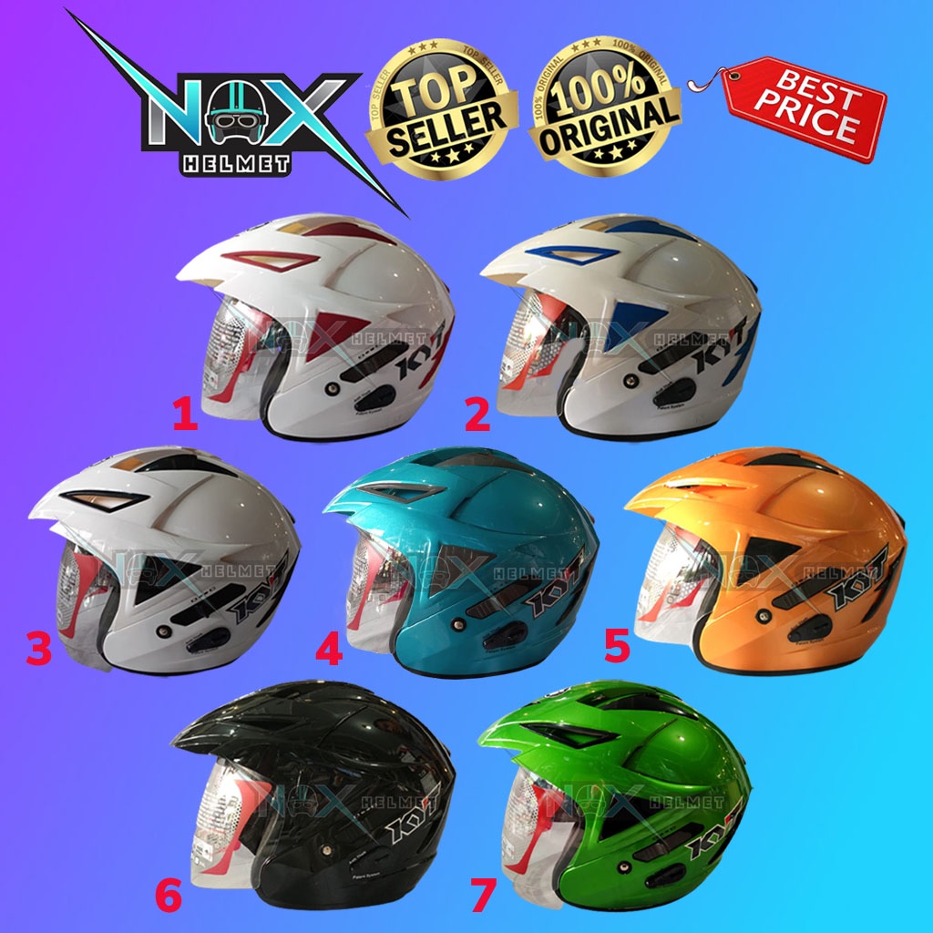 Helm KYT Scorpion King R Solid/Polos Halfface (Ongkir 2kg)