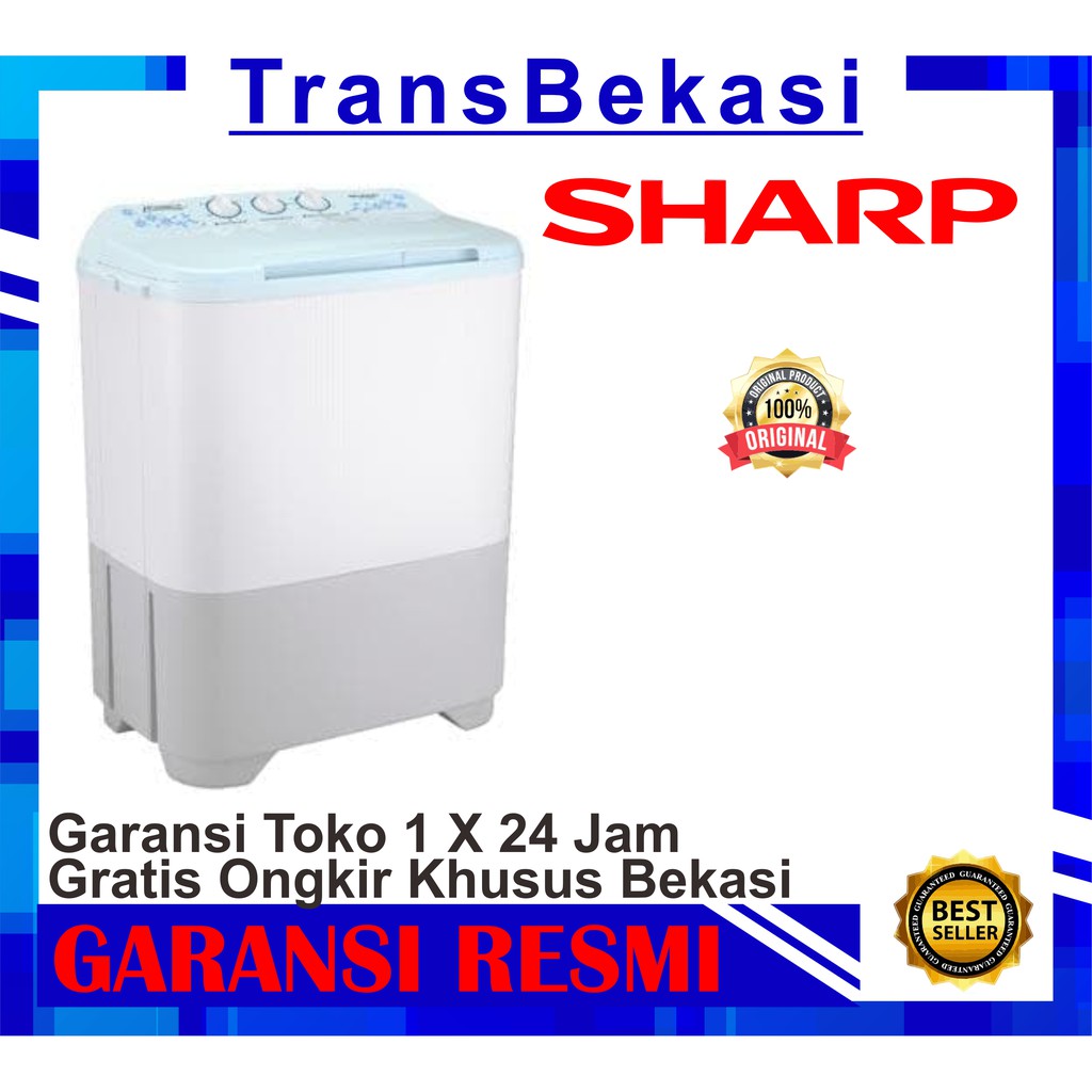 MESIN CUCI SHARP EST 80 MW / MESIN CUCI 2 TABUNG SHARP 8KG