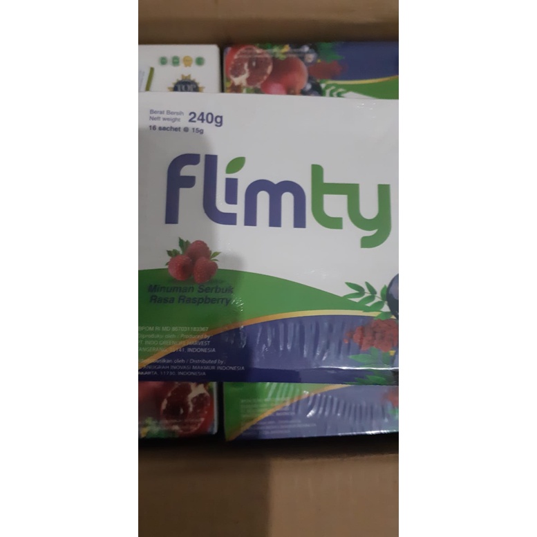 Flimty Fiber Herbal Detox Usus Penurun Berat Badan Antioksidan Pelangsing 1 Box Isi 16 Sachet