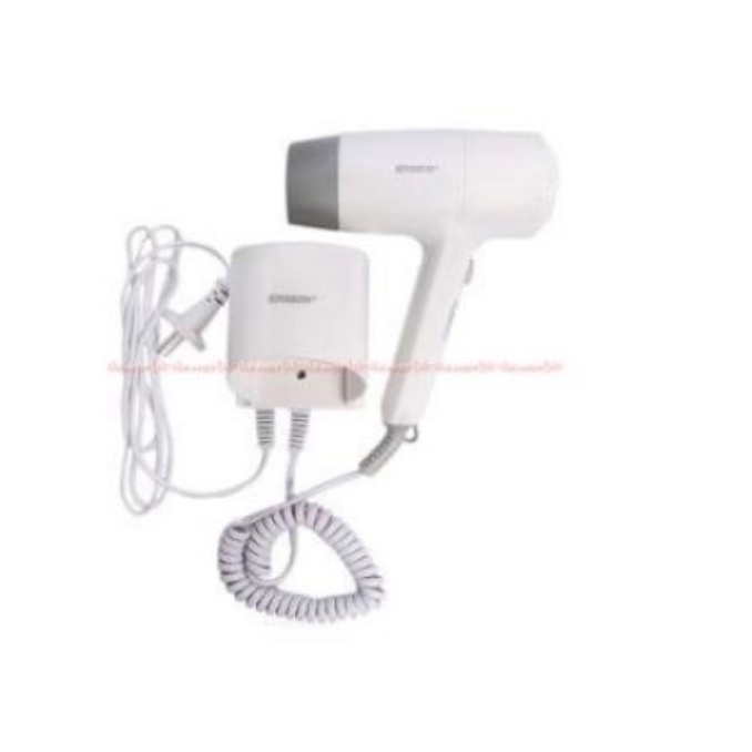 Krisbow Hair Dryer Pengering Rambut Menempel di Dinding warna putih Kris Hair Drayer Putih Model Hotel Kris