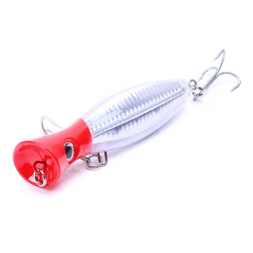 HENGJIA 18Pcs Popper minnow umpan pancing swimbait fishing lure ikan outdoor fishing tackle