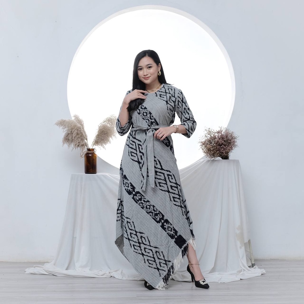 GAMIS LANCIP DRESS KONDANGAN TENUN KEISHAN.ID