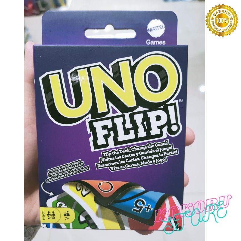 Kartu Uno Flip Original Mattel / Kartu Games Uno Flip