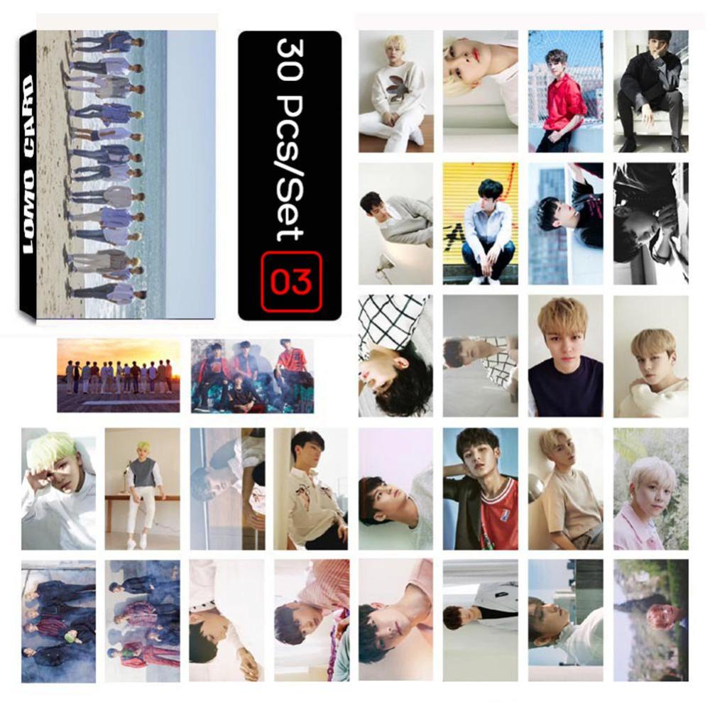 Timekey 30PCS Kartu Pos Foto KPOP SEVENTEEN EXO WANNA ONE LOMO Untuk Fanshadiah M2U9