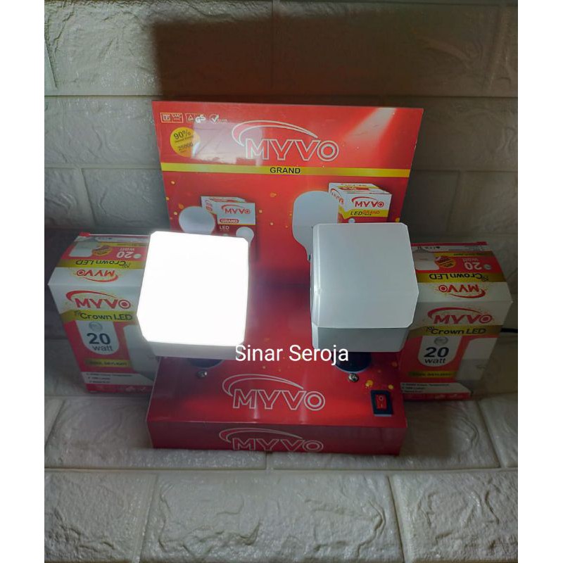 Lampu / Bolam LED MYVO CROWN MURAH 20 Watt Garansi 1 Tahun