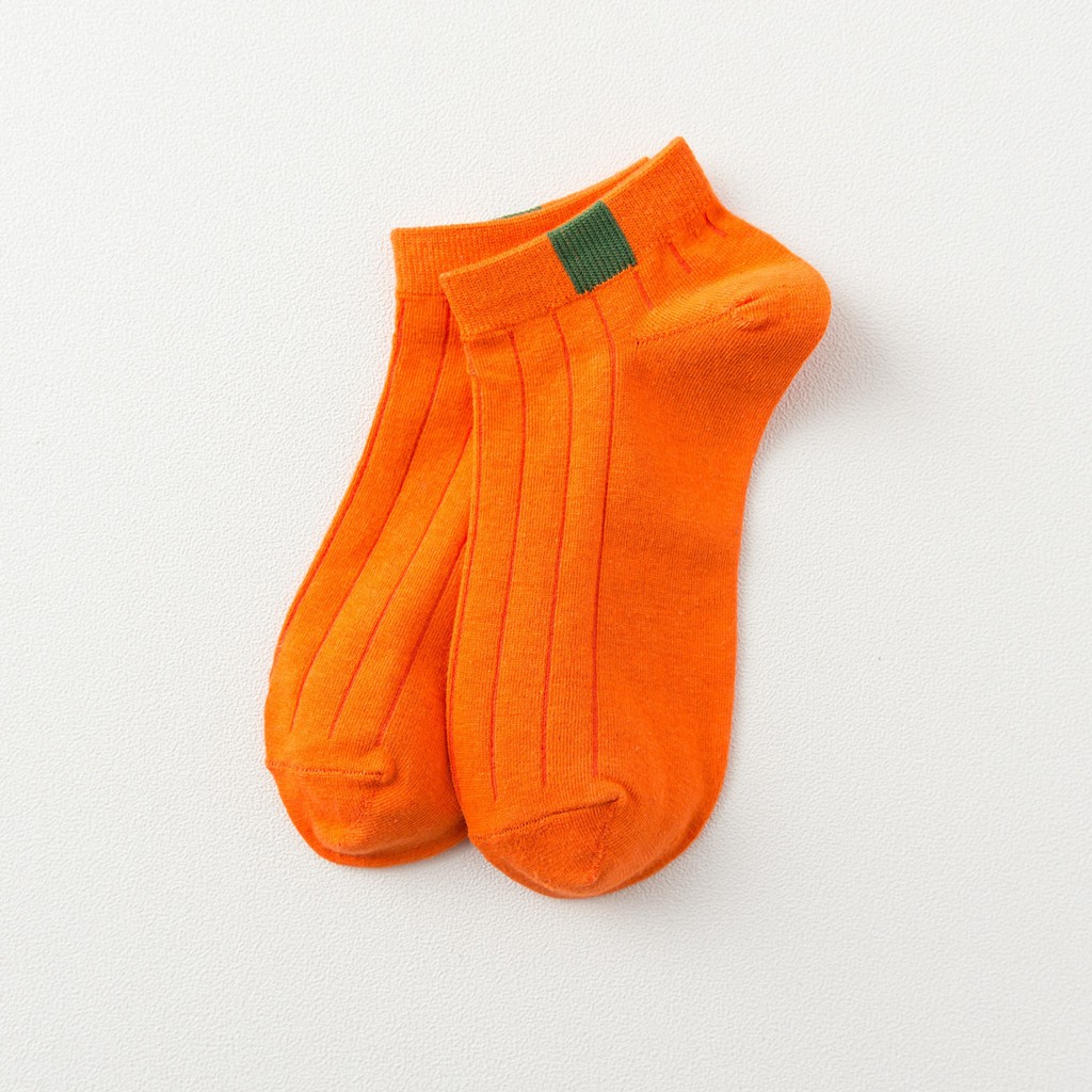 【CT】Kaos Kaki Polos 6 Garis Unisex Fashion Wanita/Pria Kaos Kaki  Murah #kk 16-Orange