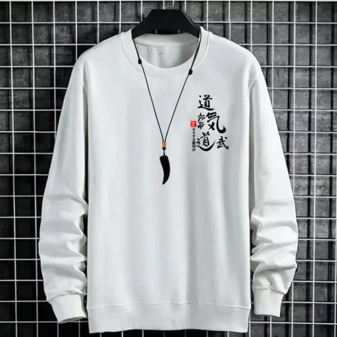 (BAYAR DI TEMPAT) Crewneck Distro JAPAN Termurah/Sweater Bahan Fleece Premium Tebal/Sweater Pria/wanita-2