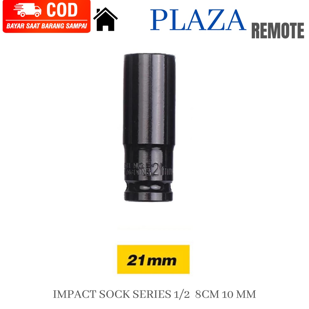 Adapter Socket Universal 8 CM deep impact wall 8 - 21mm 1/2 Gator Grip Fleksibel Konektor Kunci Shock Sok Serbaguna Socket Kunci