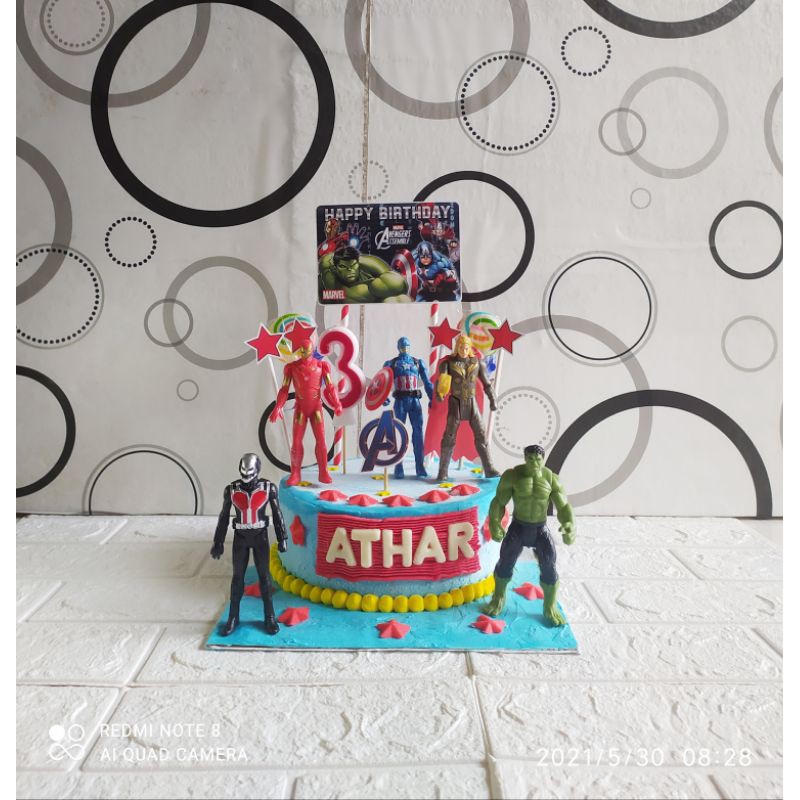 

HARGA PROMO !!! ICE CREAM TART, Karakter Avengers, 20 cm, Tart Dalamnya 100% Ice Cream Tanpa Kue