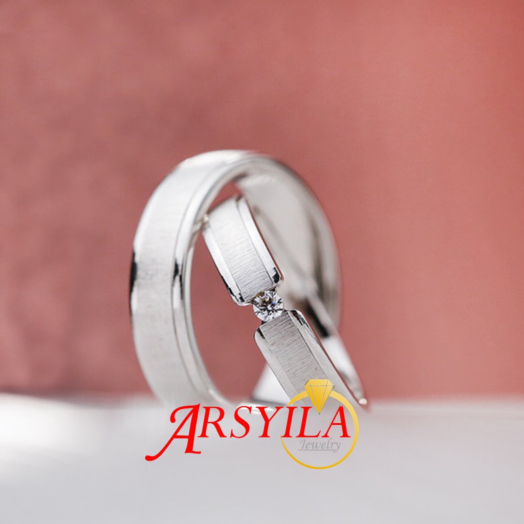 Cincin Silver Couple Ring Perak 950 By Arsyila Jewelry