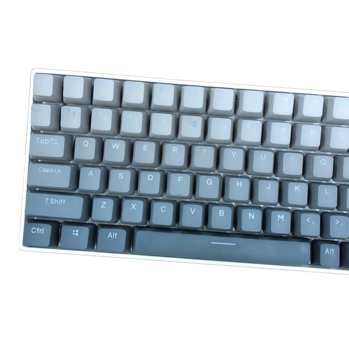 ALCHA KEYCAPS GRADIENT GREY PBT DOUBLE SHOT MECHANICAL KEYBOARD