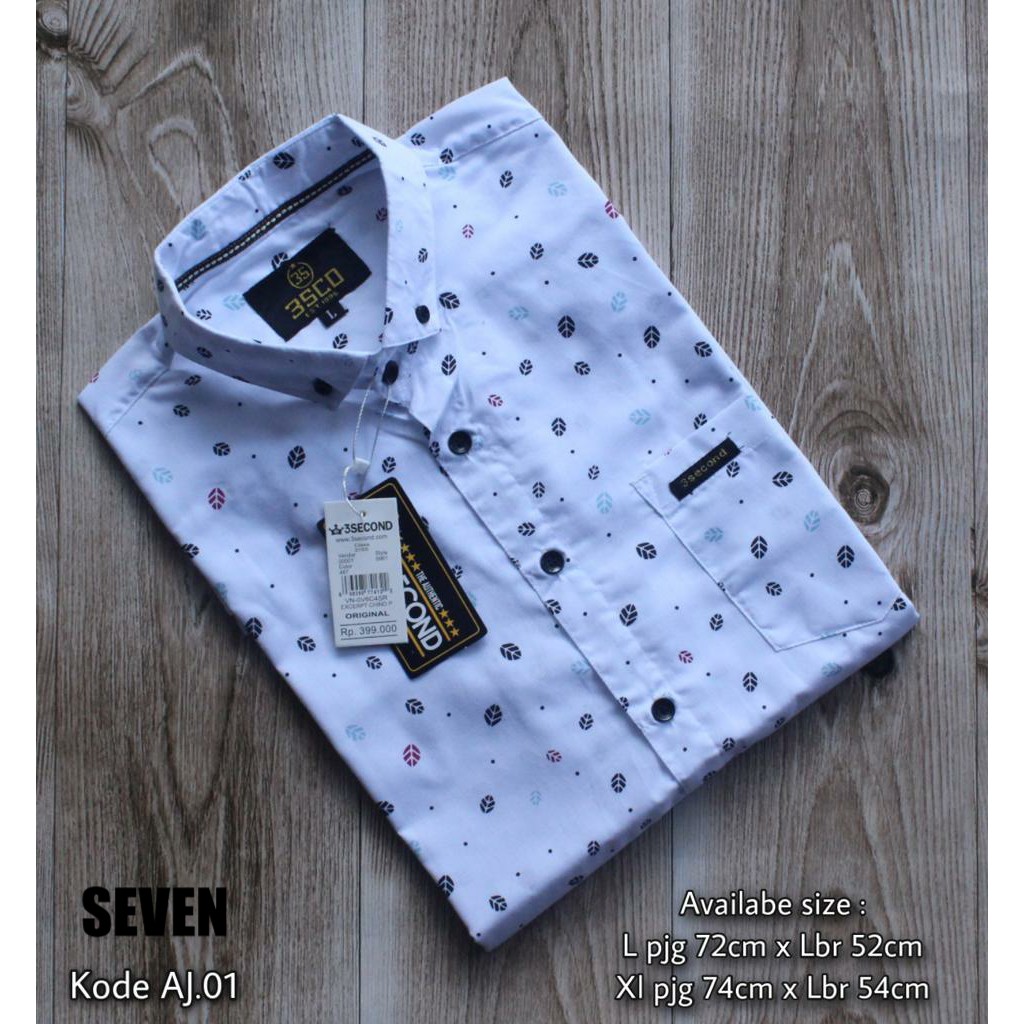 Kemeja Motif Pendek 3Second