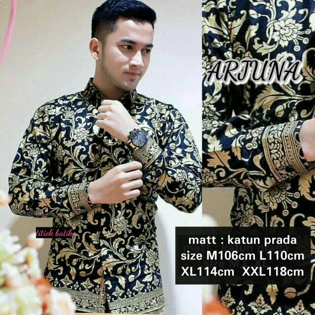 HEM BATIK LENGAN PANJANG PRADA HEM BATIK PRADA TERMURAH HEM BATIK KATUN PRADA MURAH