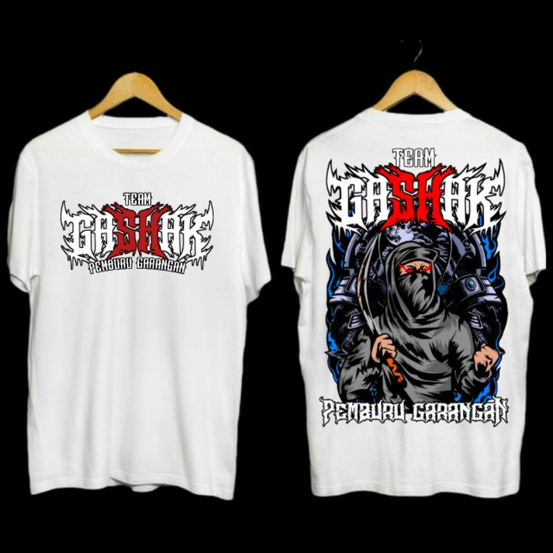 Kaos gashak keren white edition