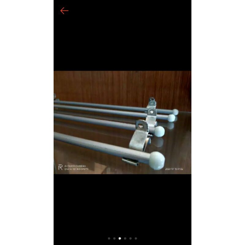 stik atau besi gorden kupu kupu biasa