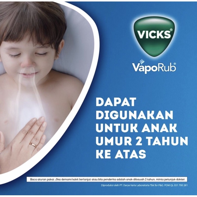 Vicks vaporub 50 gram ( balsam menghangatkan tubuh si kecil )