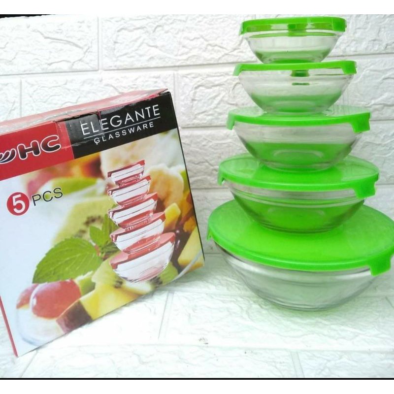 mangkok kaca 5 susun