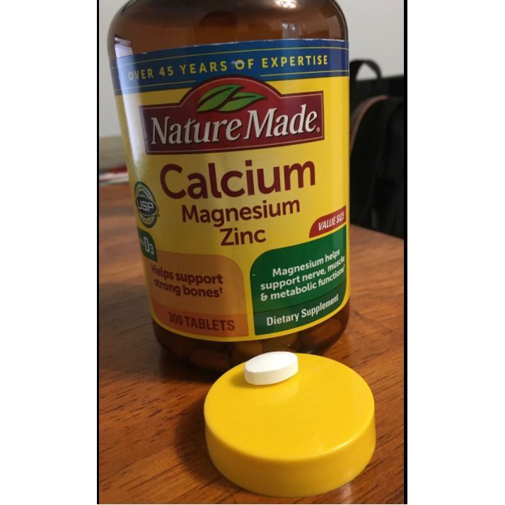 Nature Made, Calcium Magnesium Zinc with D3, 300 Tablets