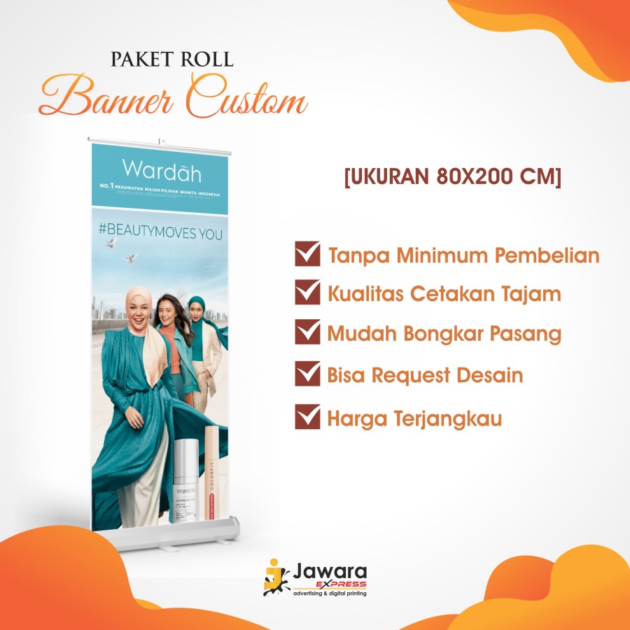 CETAK CUSTOM ROLL UP BANNER  + TIANG TERMURAH MALANG