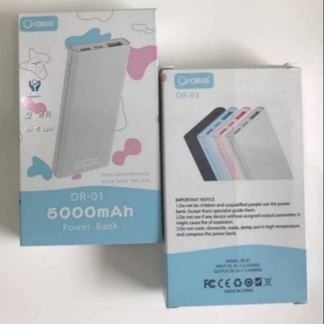 POWER BANK OR88 5000 MAH OR-01 ORIENS88 SLIM