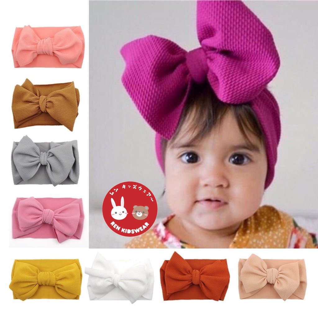 bandana bayi headband SUN BIG BOW bayi pita besar big bow balita anak perempuan akesoris kepala 1- 5 tahun bando bayi balita anak perempuan baby cewek