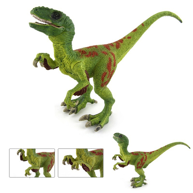 Velociraptor Green Figure Dinosaurus Model Simulasi Dino