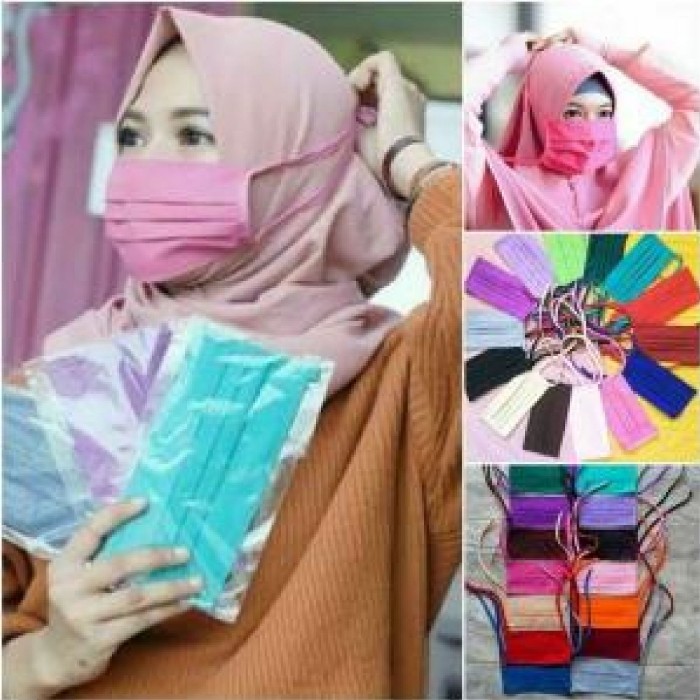 Masker Hijab Kain [ isi 12 pcs ]