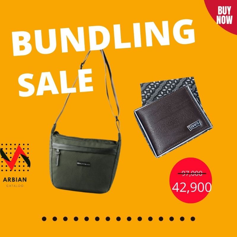 PROMO!!! Paket Bundling Waistbag Bonus Dompet