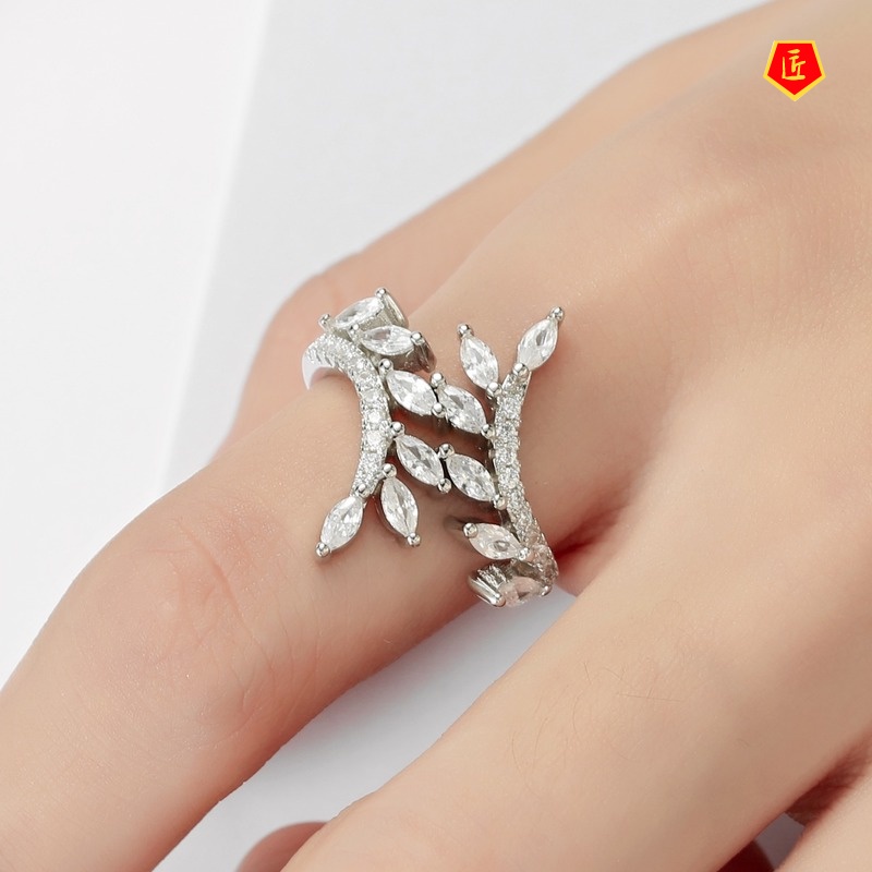 [Ready Stock]Fashion Personality Diamond-Studded Ring