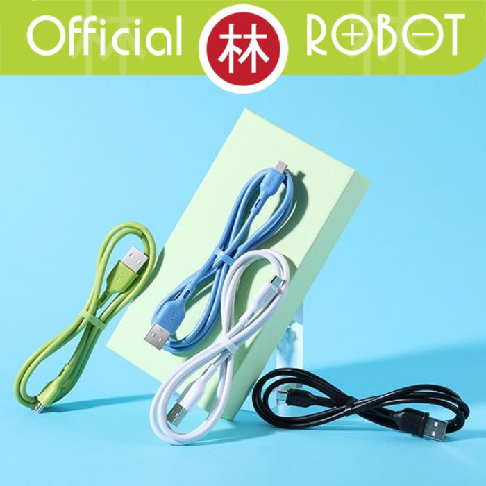 Robot RBM100S Micro USB Data Cable Colorful - 1 Toples 20 Pcs