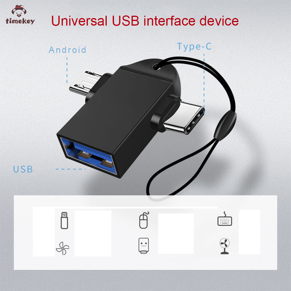 Android Type-C 2-in-1 OTG Adapter Otg Type C Cable For Xiaomi Tablet Hard Disk Drive Flash Disk USB Converters