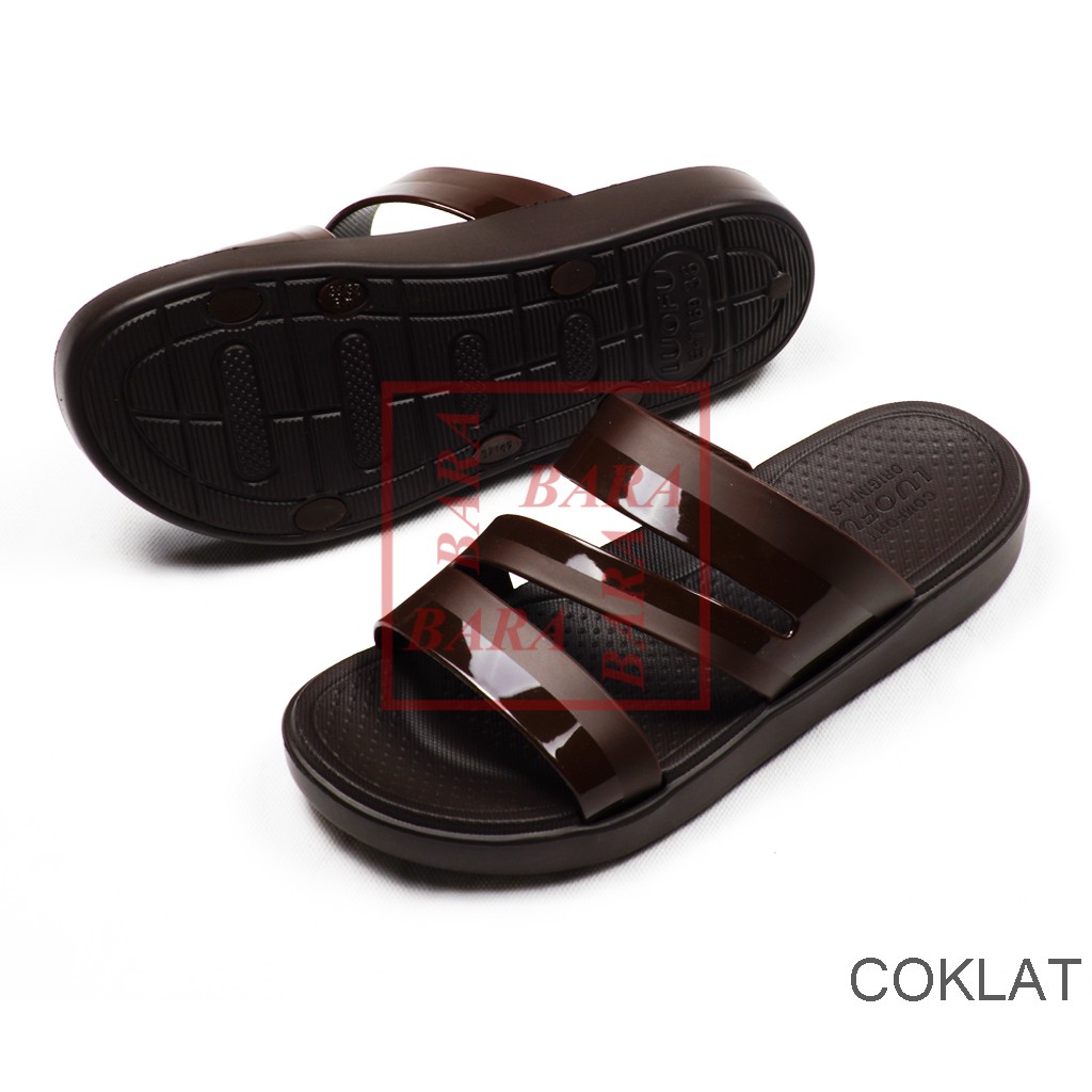 Luofu Sandal Jelly Karet Wanita Kokop Z E7169 (J5-J6)-3