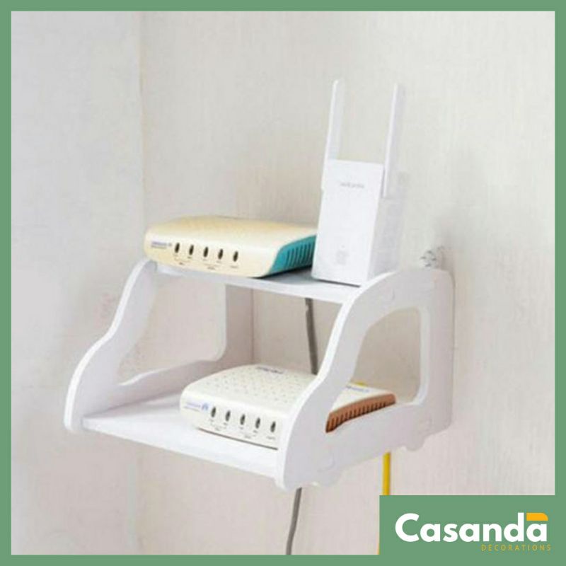 Rak Dinding WIFI Dekorasi Dinding Storage Rak Gantung Serbaguna Vintage Rak WIFI