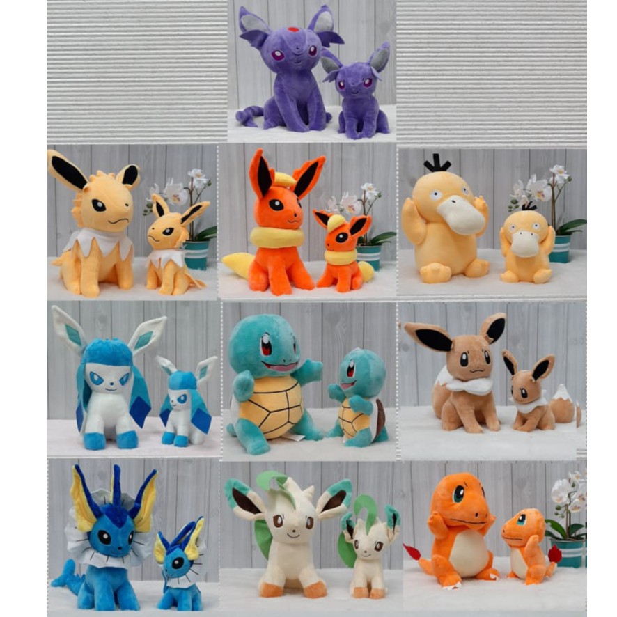 Boneka Teman Pokemon Jolteon 27cm/10&quot;/boneka pokemon/boneka pikachu/Boneka Go Pokemon/Boneka Karakter