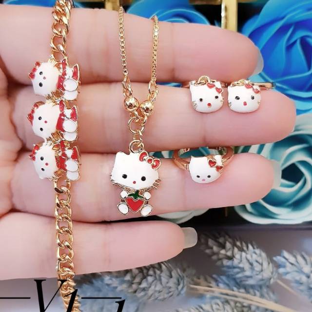 Xuping set peehiasan anak lapis emas 18k 1811h