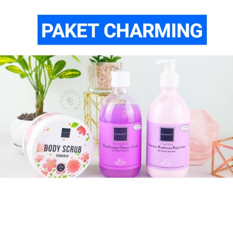 SCARLETT SCARLET PAKET TRIPLE COMBO ORIGINAL - BODY LOTION, BODY SHOWER, BODY SCRUB