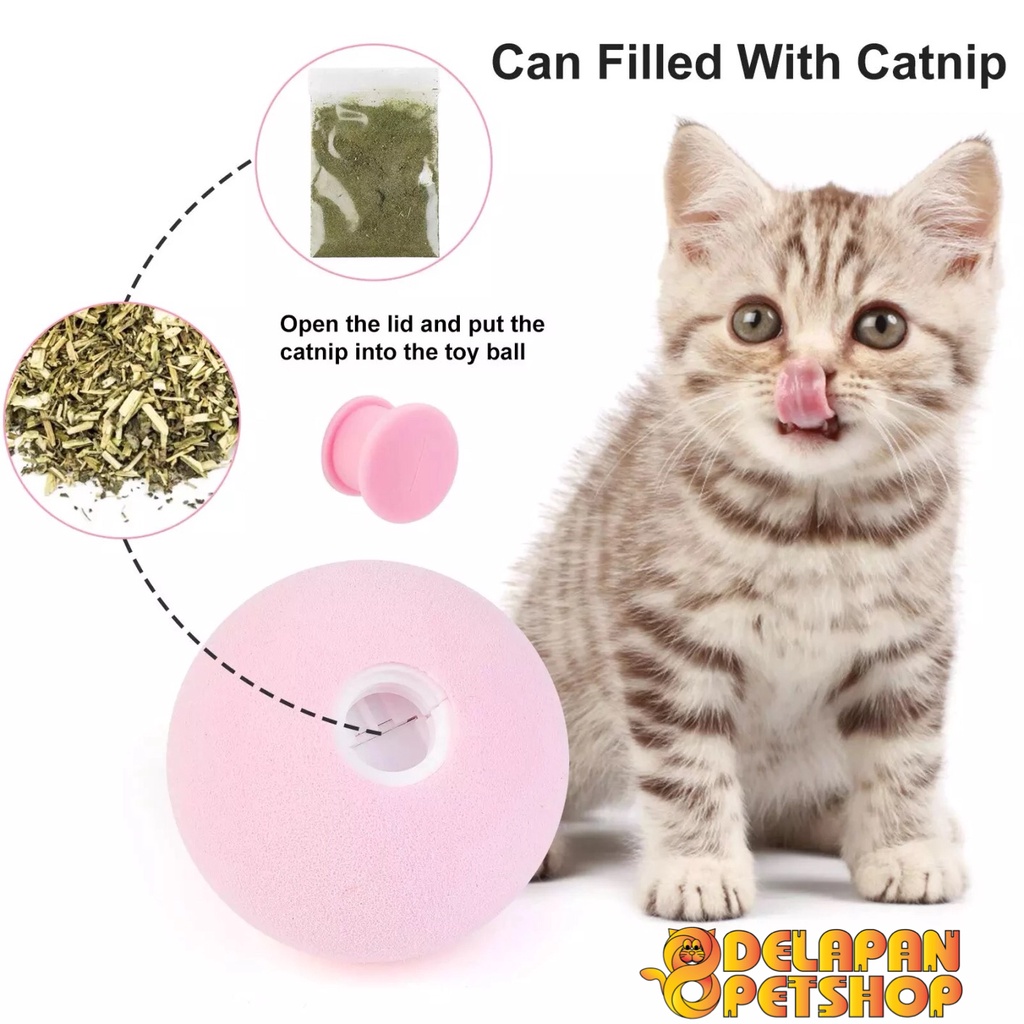 Animal Sounds Ball Mainan Bola untuk Kucing Bersuara Binatang + Dapat Diisi Catnip