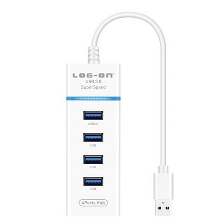 USB HUB LOG ON LO-HUB03 3.0 4 PORT PLUG AND PLAY SAMBUNGAN TAMBAHAN PORT USB