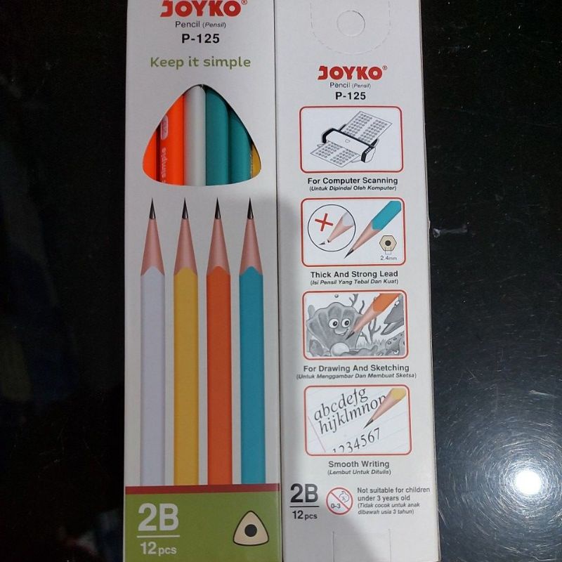 

RB Pencil P-125 2B Joyko( Tertera Harga 4 Lusin 48Pcs)