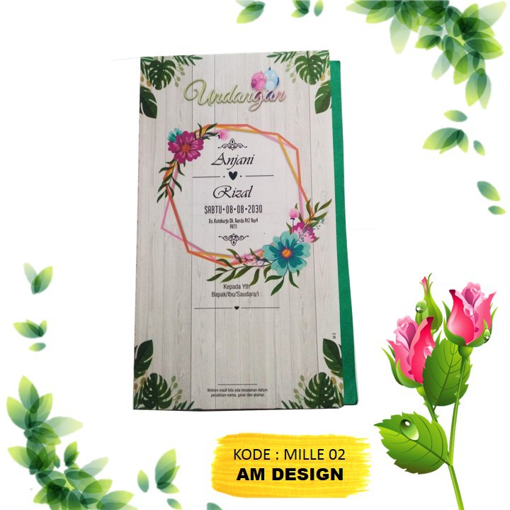 

Cetak Undangan Pernikahan Murah desain Mille 02 New